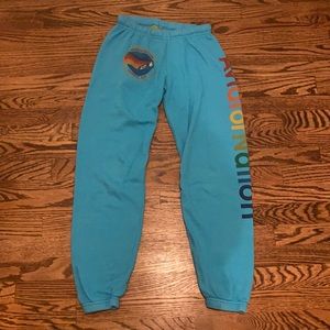 Blue aviator nation sweatpants SMALL